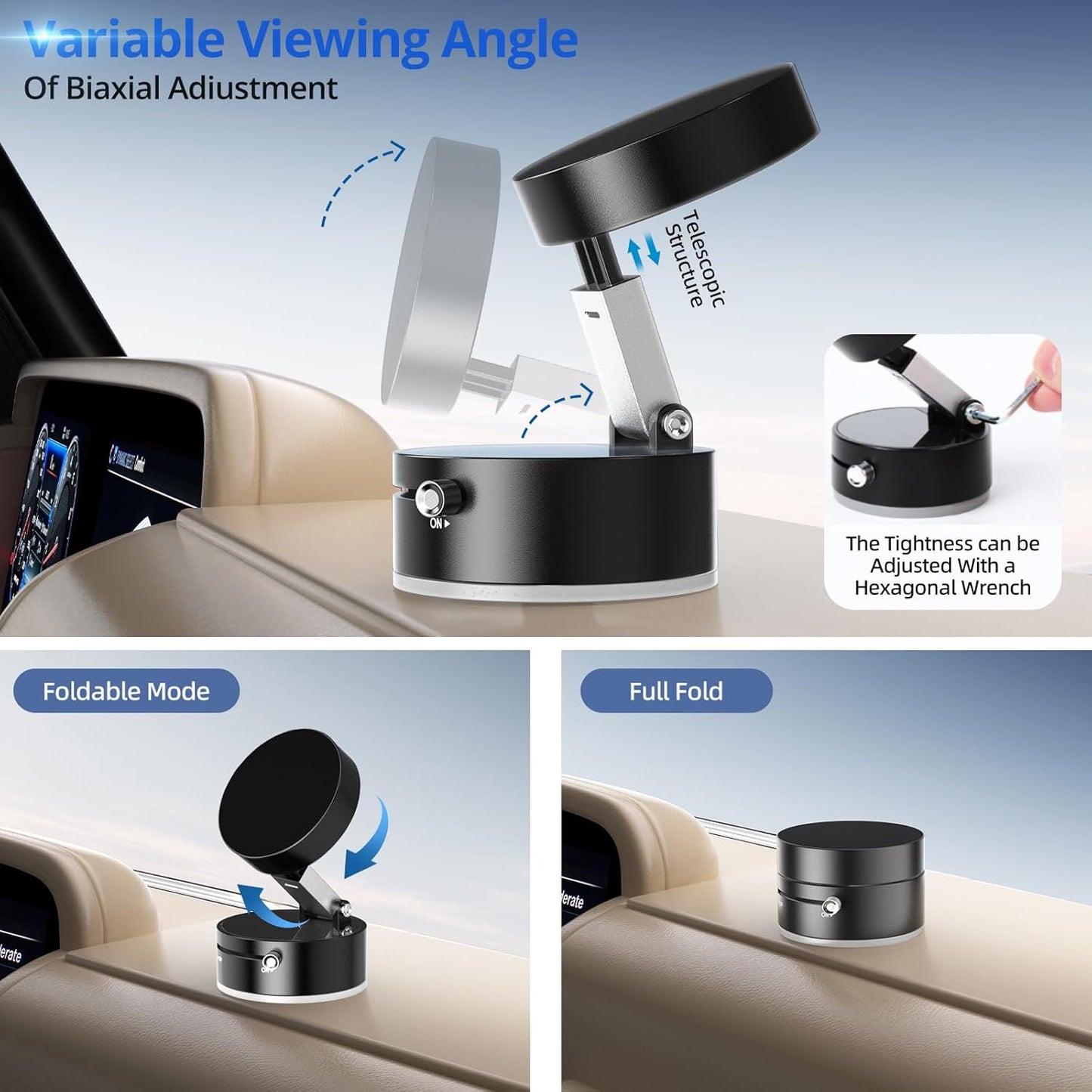 Striqlo Magnetic Phone Mount – Foldable & 360° Rotatable Grip