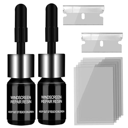 Glass Repair Serum Kit – Quick Fix for Cracked Glass & Windshields (Pack of 2)